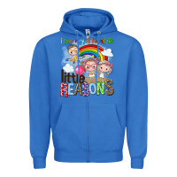 True Royal i love my job for all the little reasons Zipper Hoodie - NancyCooperArtShop