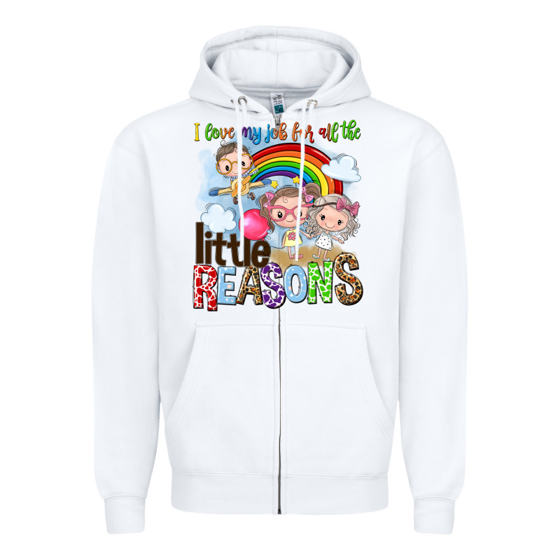 I Love My Job For All The Little Reasons Zipper Hoodie by NancyCooperArtShop | Teevron