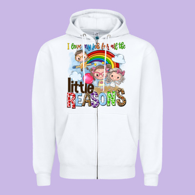 I Love My Job For All The Little Reasons Zipper Hoodie Designed By Nancycooperartshop