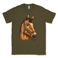 Army Green horse Classic Tee - BarkalooDesign