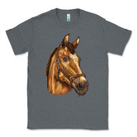 Charcoal Heather horse Classic Tee - BarkalooDesign
