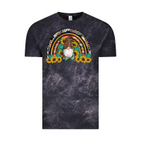 Cloud Black western gnome gemstones sunflowers rainbow Vintage Tee - Artiststas