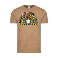 Vintage Coffee western gnome gemstones sunflowers rainbow Vintage Tee - Artiststas