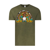 Vintage Olive western gnome gemstones sunflowers rainbow Vintage Tee - Artiststas