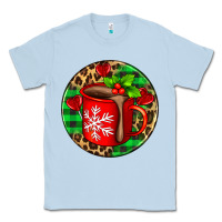 Dusty Blue christmas hot chocolate and candies Classic Tee - AdoDesignShop