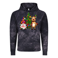 Cloud Black merry christmas gnomes, reindeer Vintage Hoodie - RanaPortraitStore