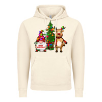 Vintage Artic merry christmas gnomes, reindeer Vintage Hoodie - RanaPortraitStore