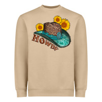 Mushroom howdy leopard tooled leather hat Heavyweight Sweatshirt - AdoDesignShop