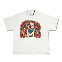 Pistachio english bulldog floral rainbow Urban Heavy Tee - Artiststas