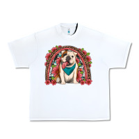 White english bulldog floral rainbow Urban Heavy Tee - Artiststas