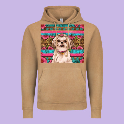 Shih Tzu Floral Tumbler Vintage Hoodie Designed By Jahusdesignshop