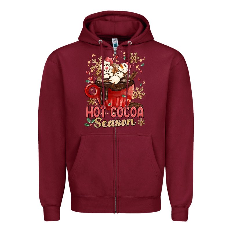 Hot Cocoa Season Zipper Hoodie by MaliasSmallBusiness | Teevron