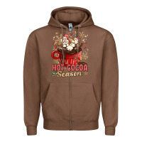 Chestnut hot cocoa season Zipper Hoodie - MaliasSmallBusiness