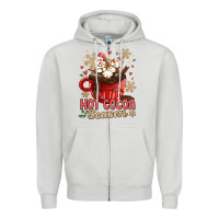 Dove Grey hot cocoa season Zipper Hoodie - MaliasSmallBusiness