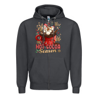 Smoke hot cocoa season Zipper Hoodie - MaliasSmallBusiness