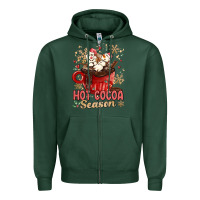 Sports Green hot cocoa season Zipper Hoodie - MaliasSmallBusiness