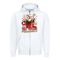 White hot cocoa season Zipper Hoodie - MaliasSmallBusiness