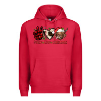 Cardinal peace love christmas Premium Hoodie - JahusDesignShop