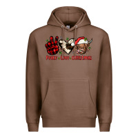 Chestnut peace love christmas Premium Hoodie - JahusDesignShop