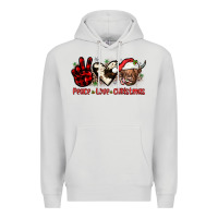 Dove Grey peace love christmas Premium Hoodie - JahusDesignShop