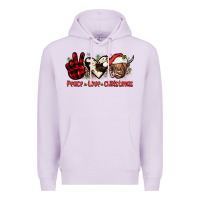 Lilac peace love christmas Premium Hoodie - JahusDesignShop
