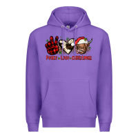 Purple peace love christmas Premium Hoodie - JahusDesignShop