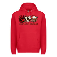 Red peace love christmas Premium Hoodie - JahusDesignShop
