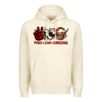 Sandshell peace love christmas Premium Hoodie - JahusDesignShop