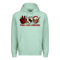 Seafoam peace love christmas Premium Hoodie - JahusDesignShop