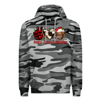 Slate Camo peace love christmas Premium Hoodie - JahusDesignShop