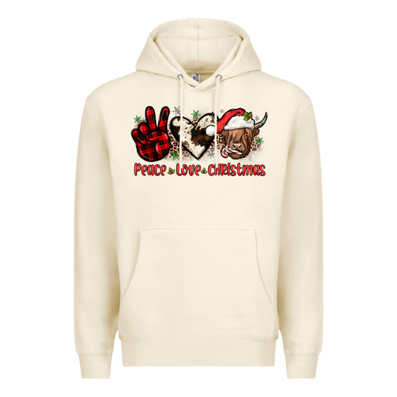 Peace Love Christmas Premium Hoodie by JahusDesignShop | Teevron