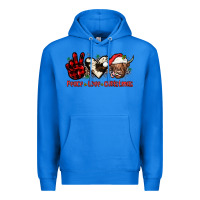 True Royal peace love christmas Premium Hoodie - JahusDesignShop