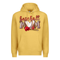 Antique Gold Baseball Mom Premium Hoodie - NancyCooperArtShop