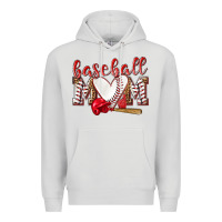 Dove Grey Baseball Mom Premium Hoodie - NancyCooperArtShop
