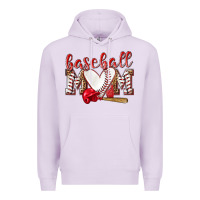 Lilac Baseball Mom Premium Hoodie - NancyCooperArtShop
