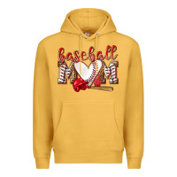 Mustard Baseball Mom Premium Hoodie - NancyCooperArtShop
