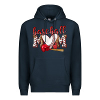Navy Baseball Mom Premium Hoodie - NancyCooperArtShop