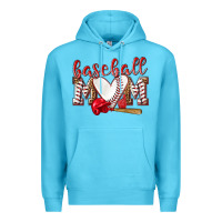 Ocean Blue Baseball Mom Premium Hoodie - NancyCooperArtShop