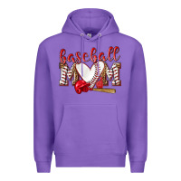 Purple Baseball Mom Premium Hoodie - NancyCooperArtShop