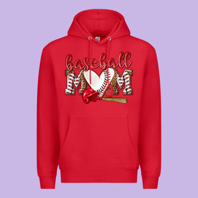 Baseball Mom Premium Hoodie Designed By Nancycooperartshop
