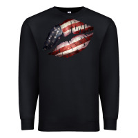 Black American Flag Lips Premium Sweatshirt - Bettercallsaul