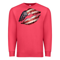 Cardinal American Flag Lips Premium Sweatshirt - Bettercallsaul