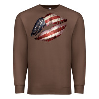 Chestnut American Flag Lips Premium Sweatshirt - Bettercallsaul