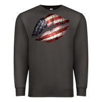 Smoke American Flag Lips Premium Sweatshirt - Bettercallsaul