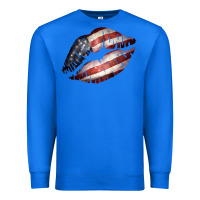 True Royal American Flag Lips Premium Sweatshirt - Bettercallsaul