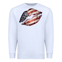 White American Flag Lips Premium Sweatshirt - Bettercallsaul