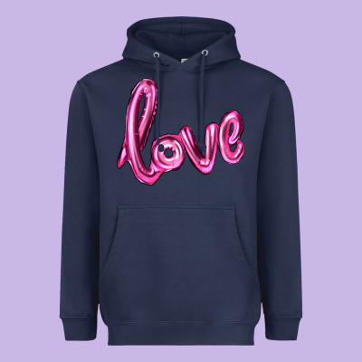 Valentines Day Love Balloon Heavyweight Hoodie Designed By Ranaportraitstore
