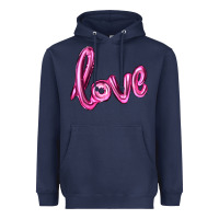 Navy valentines day love balloon Heavyweight Hoodie - RanaPortraitStore