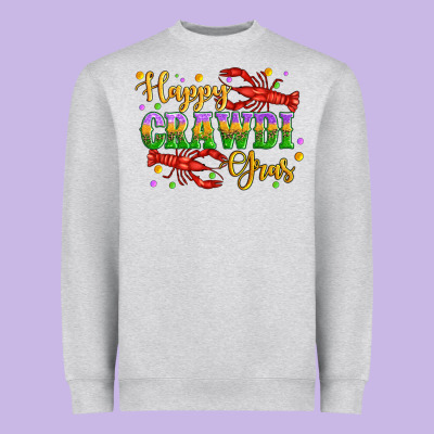Happy Crawdi Gras With Crawfish Heavyweight Sweatshirt Designed By Artiststas