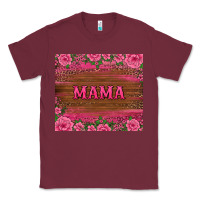 Burgundy floral leopard mama tumbler Classic Tee - BarkalooDesign